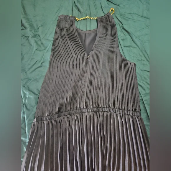 Michael Kors Navy Blue Pleated Jumpsuit - Picture 9 of 11